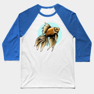 Koi fish backprint Baseball T-Shirt